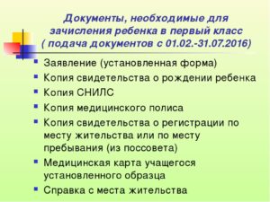 Какие документы для зачисления в школу. Необходимые документы для зачисления в первый класс