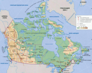 Канада на контурной карте. Карта канады с городами