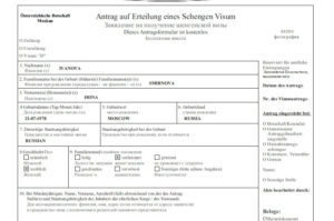 Образец заполнения анкеты на визу австрия. Пример заполнения анкеты на визу в австрию