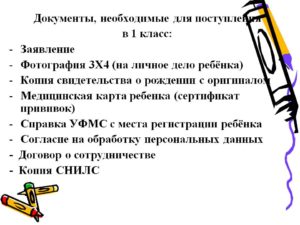 Какие документы для зачисления в школу. Необходимые документы для зачисления в первый класс