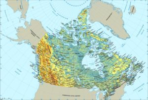 Канада на контурной карте. Карта канады с городами