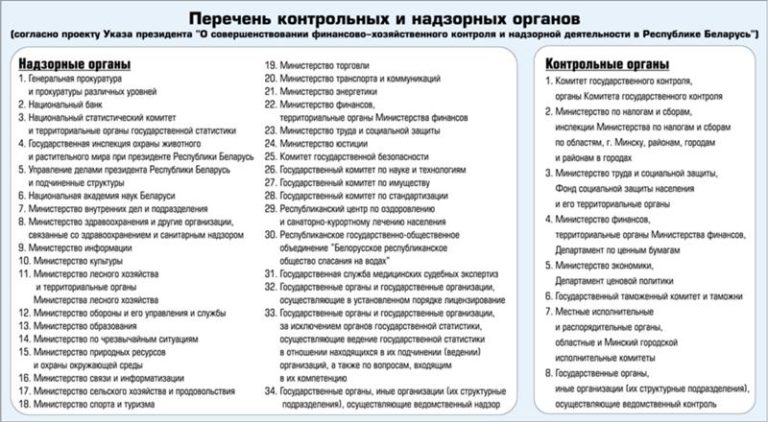 Виды и функции контроля. Контрольно-надзорные органы РФ: список, права, полномочия и особенности